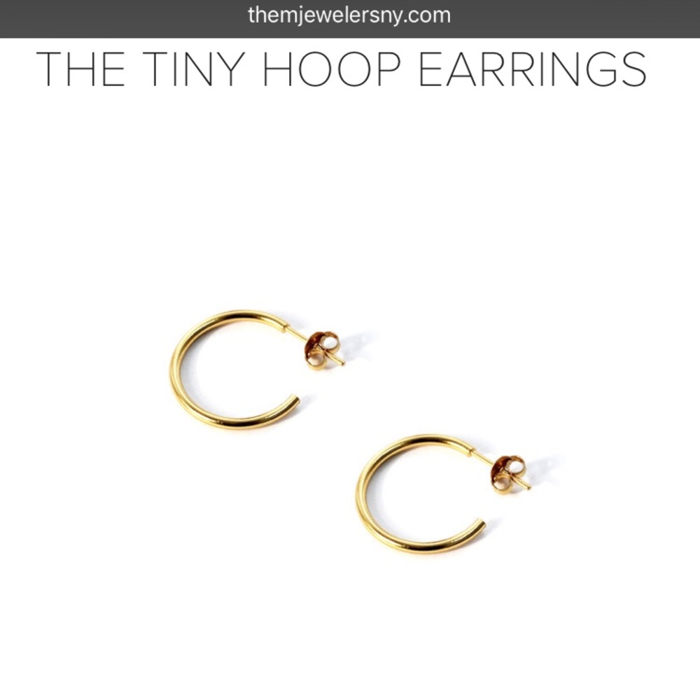2 Pairs of Gold Tiny Hoops - The M Jewelers NY